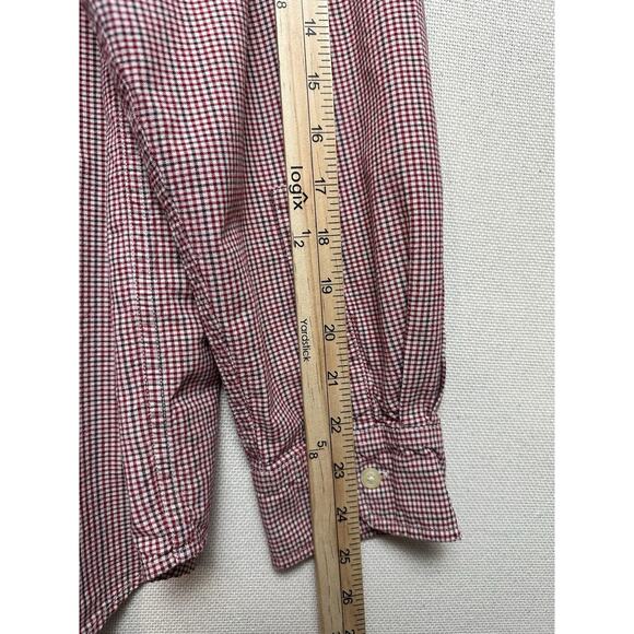 American Eagle Outfitters Men’s Shirt XXL Plaid Chambray Long Sleeve Button - Picture 10 of 11